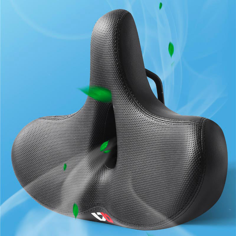 PU Leather Ergonomic Coil Suspension Bicycle Saddle