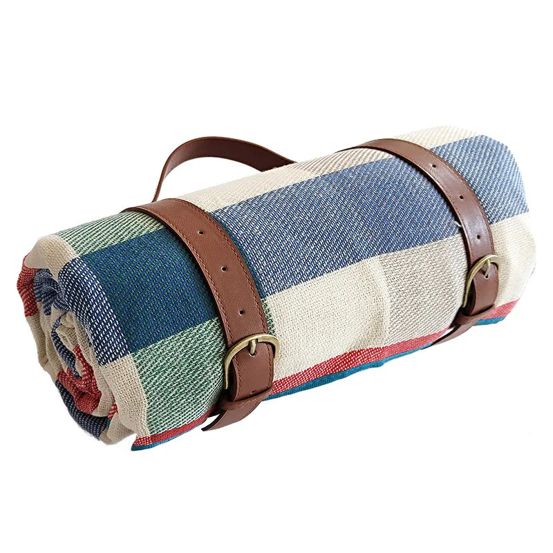 Gingham Adjustable Waterproof Picnic Blanket