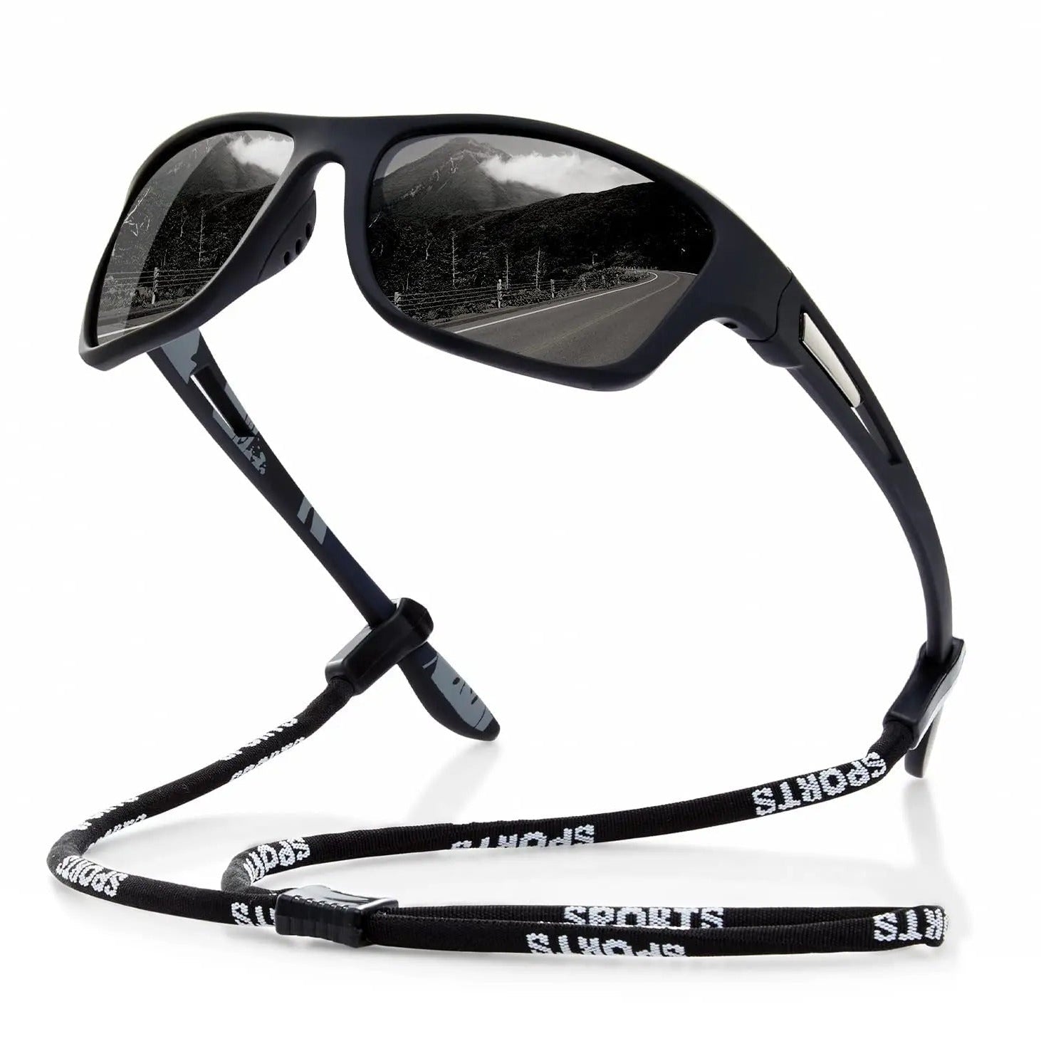 Matte Wraparound Mirrored Sport Sunglasses