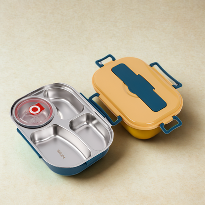 Stainless Steel Removable Tray Bento Lunch Box