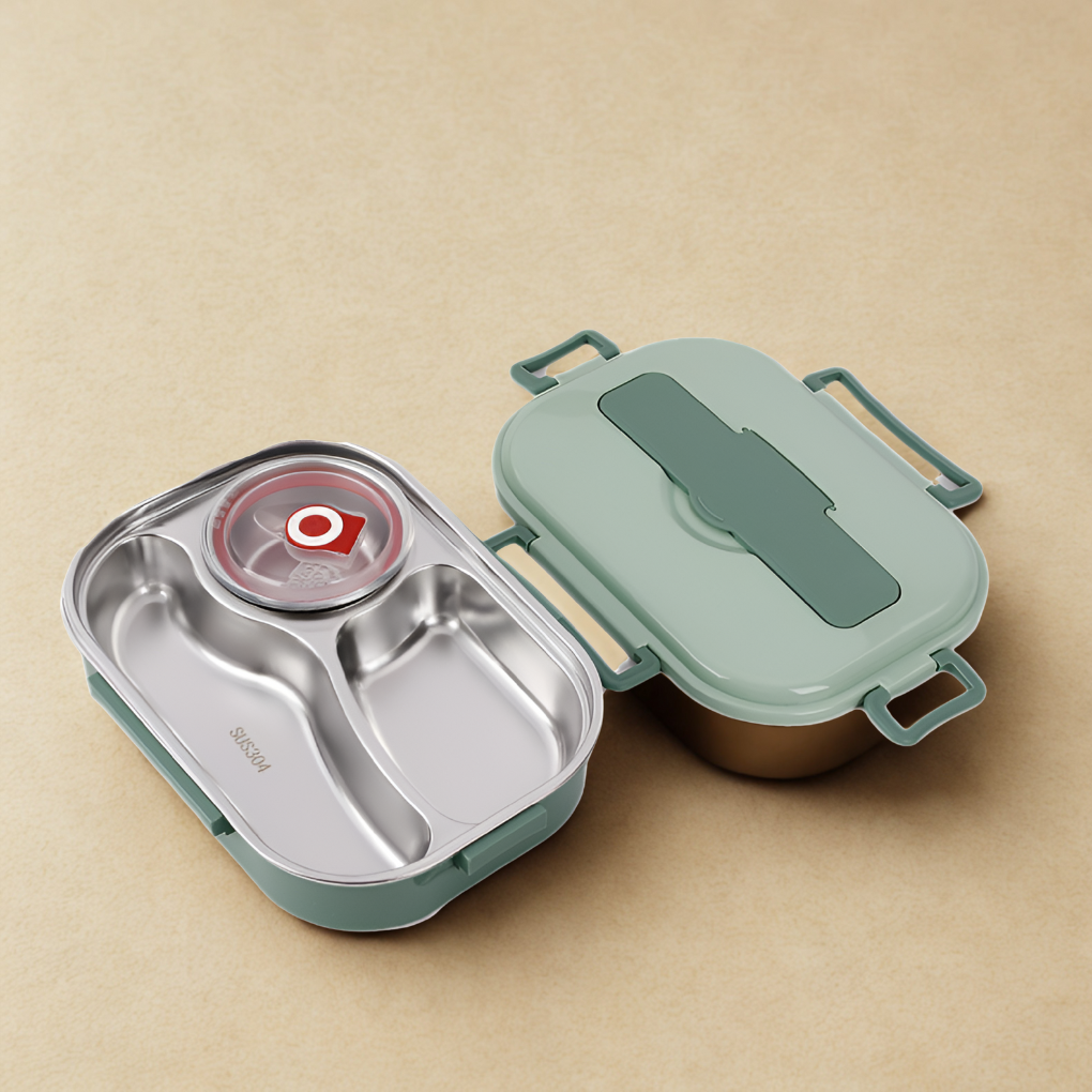 Stainless Steel Removable Tray Bento Lunch Box