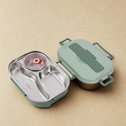 Stainless Steel Removable Tray Bento Lunch Box