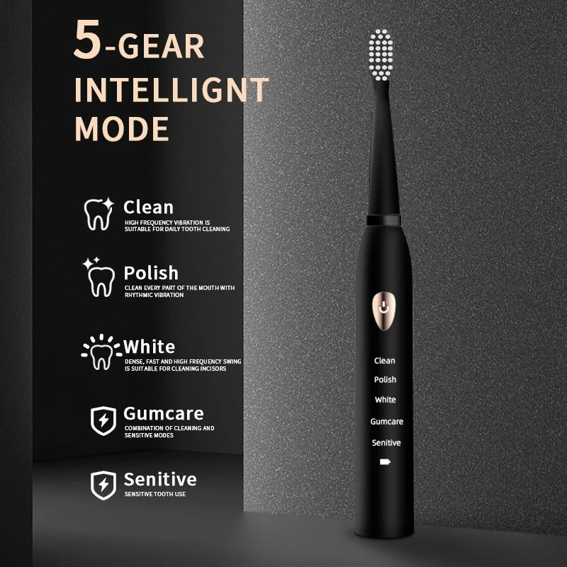 Minimalist Replaceable Brush Head Electric Toothbrush