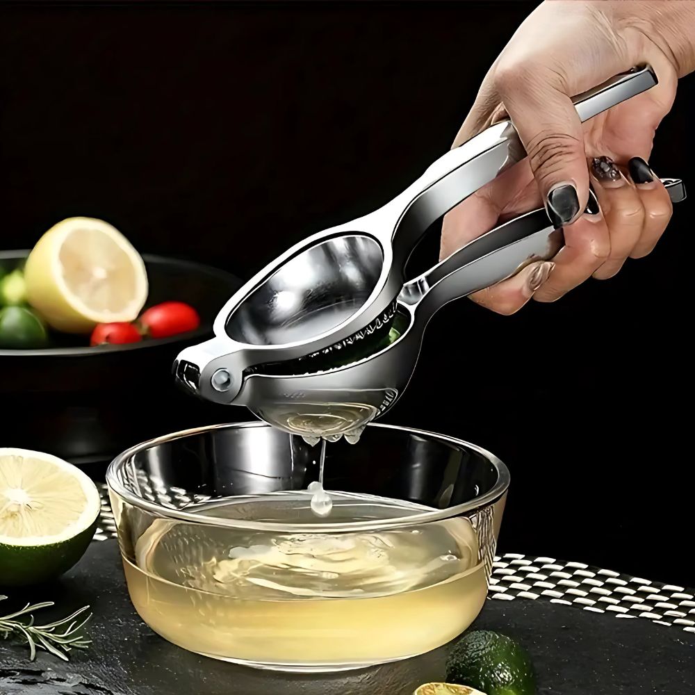 Minimalist Stainless Steel Hinged Citrus Juicer