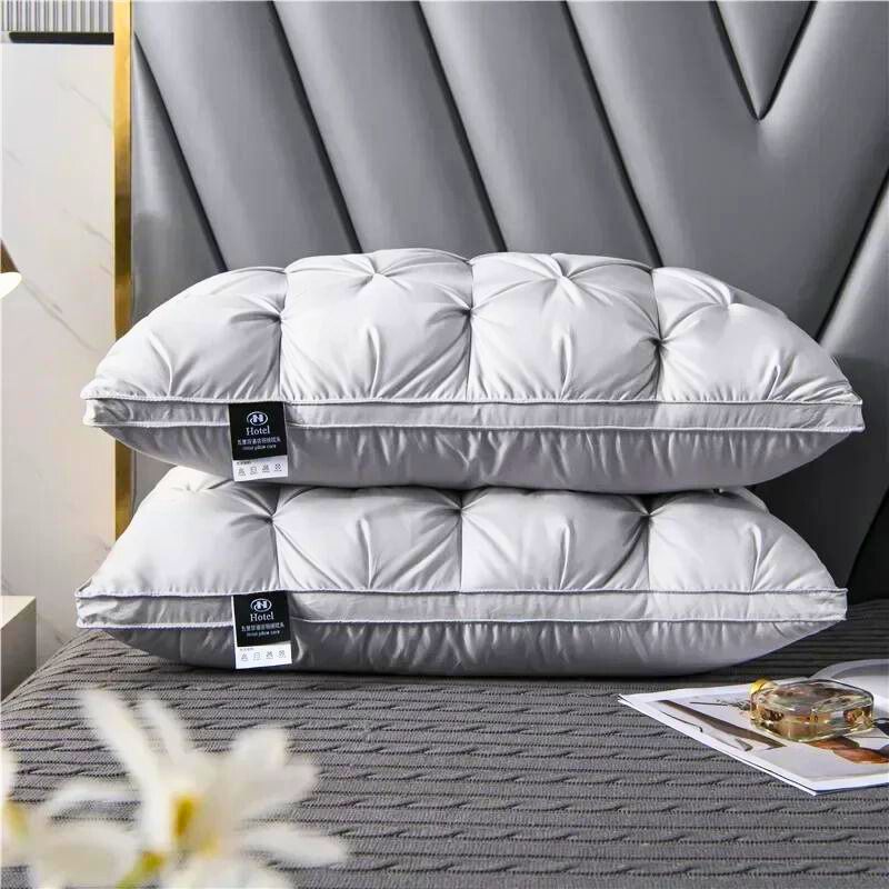 Goose Down Box-Tufted Bed Pillow