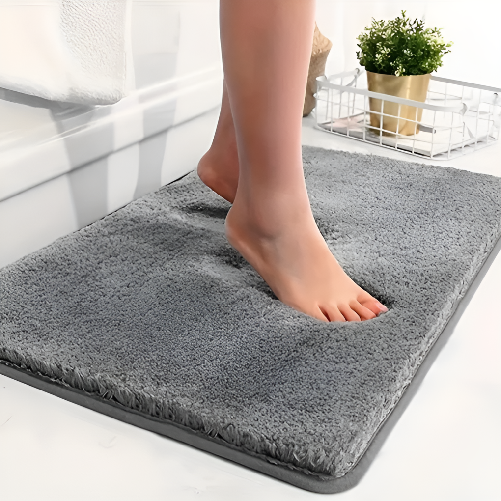 Microfiber Minimalist High-Pile Bath Mat