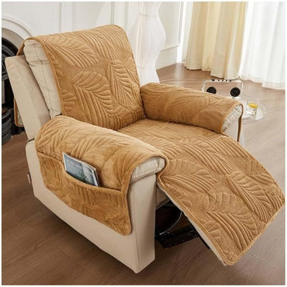 Quilted Velvet Padded Recliner Cover