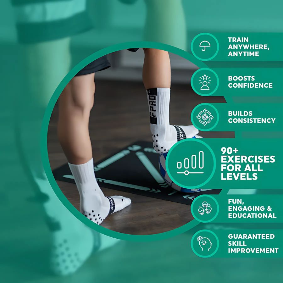 Minimalist Non-Slip Printed Football Training Mat