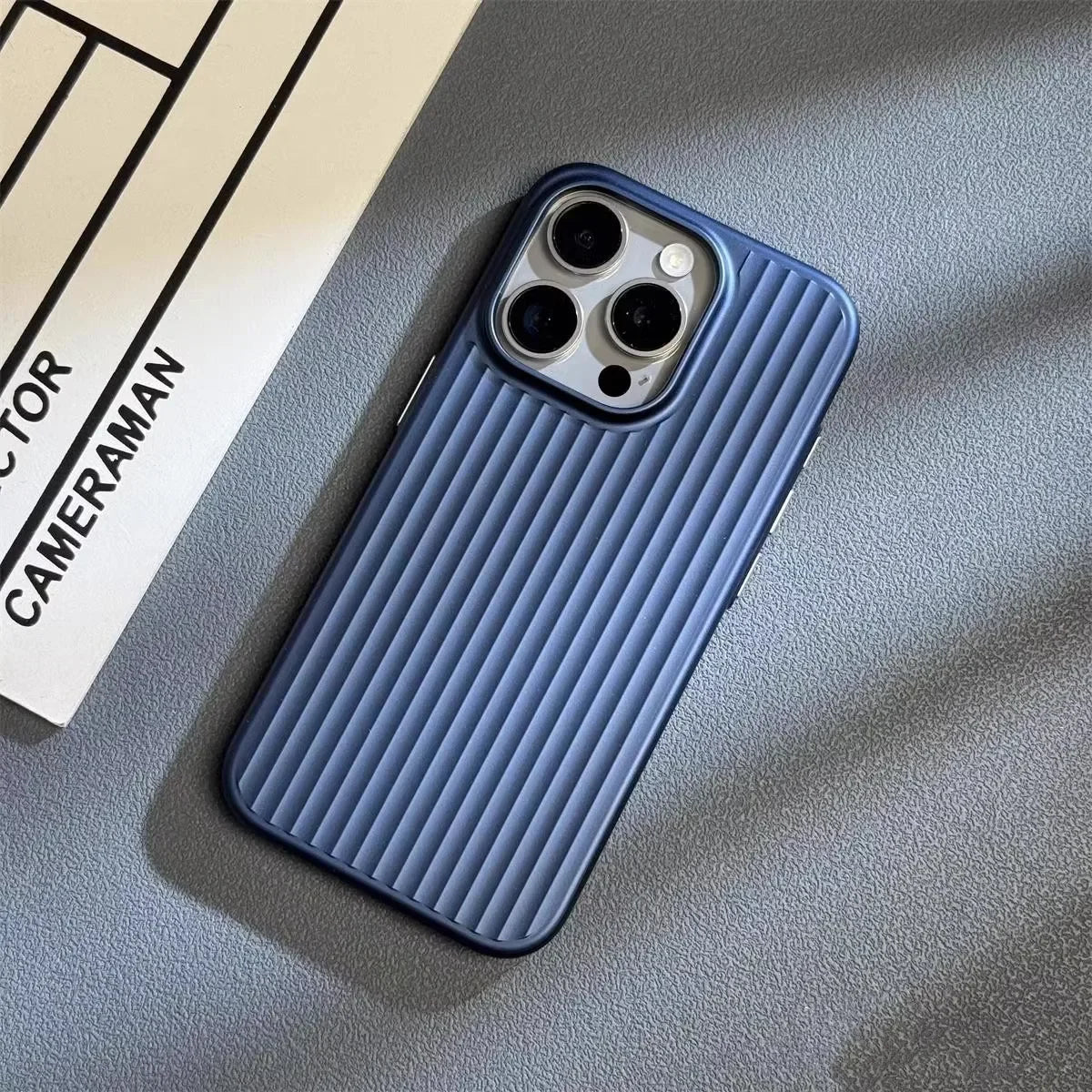 Ribbed Metallic TPU Bumper Phone Case