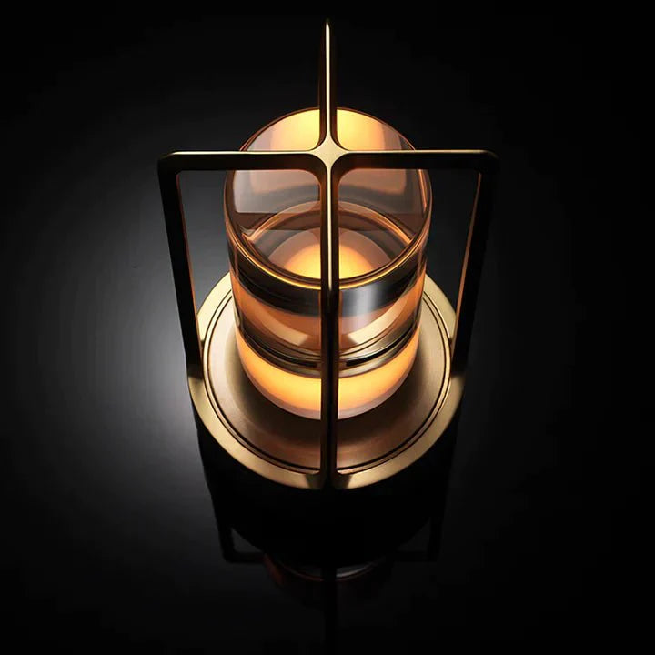 Glass Weighted LED Table Lantern