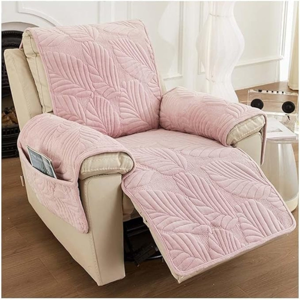 Quilted Velvet Padded Recliner Cover