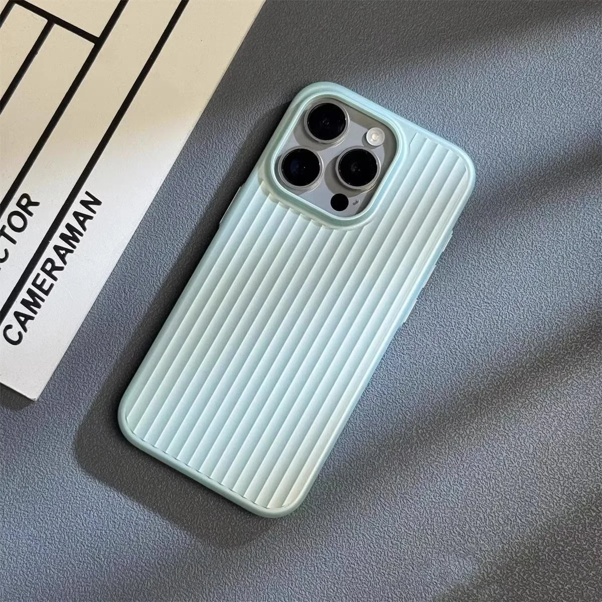Ribbed Metallic TPU Bumper Phone Case