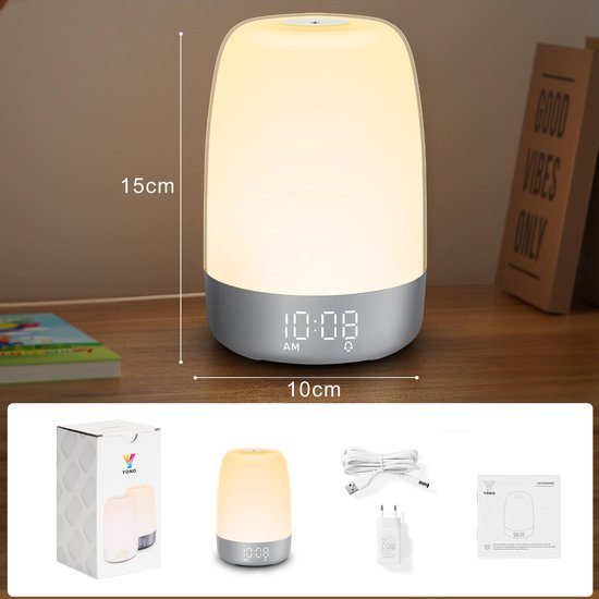 Minimalist Dimmable LED Clock Wake-Up Light