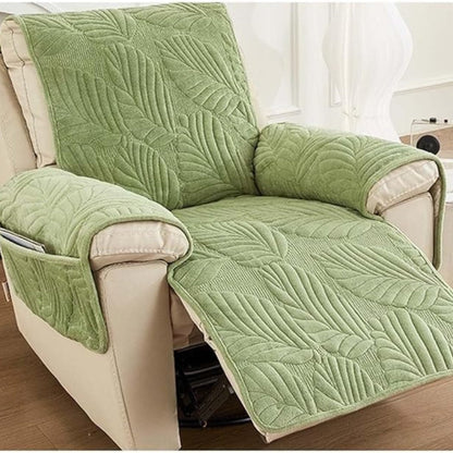 Quilted Velvet Padded Recliner Cover