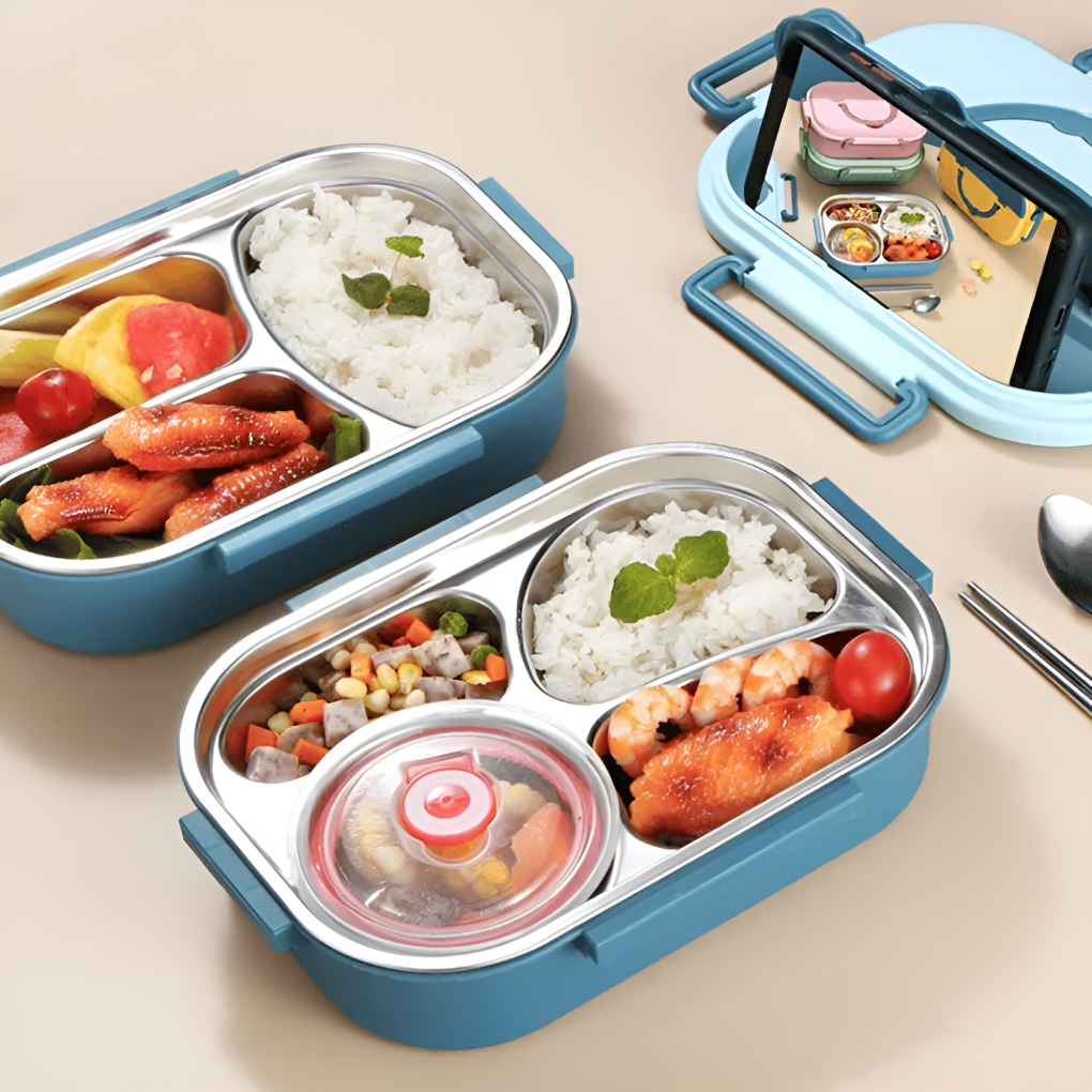 Stainless Steel Removable Tray Bento Lunch Box