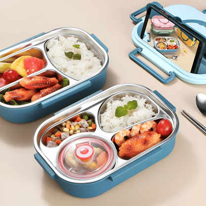 Stainless Steel Removable Tray Bento Lunch Box