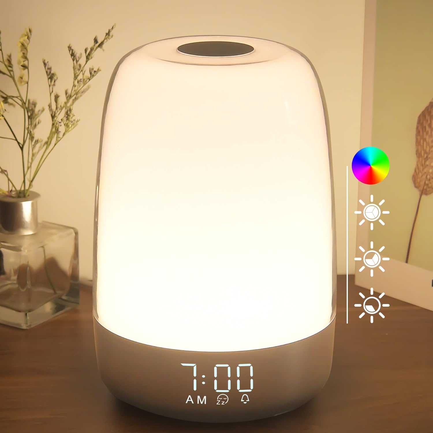 Minimalist Dimmable LED Clock Wake-Up Light
