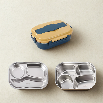 Stainless Steel Removable Tray Bento Lunch Box