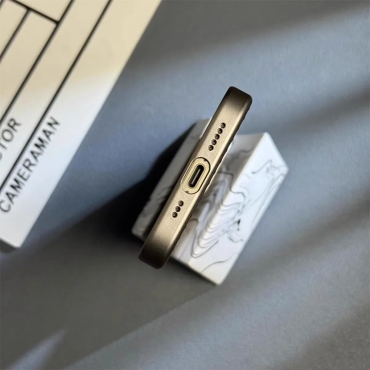 Ribbed Metallic TPU Bumper Phone Case