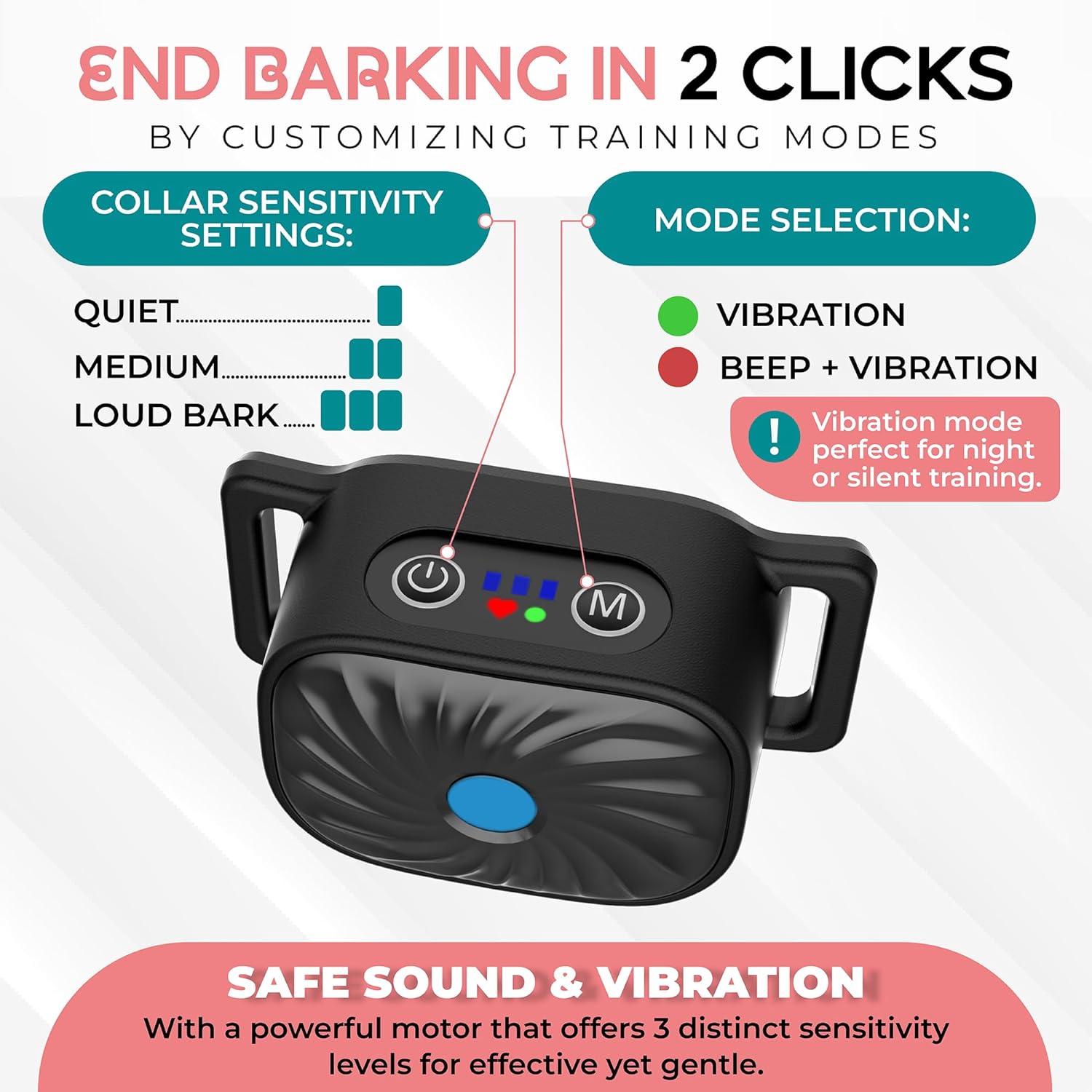 Minimalist Adjustable Reflective Anti-Bark Collar