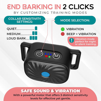 Minimalist Adjustable Reflective Anti-Bark Collar