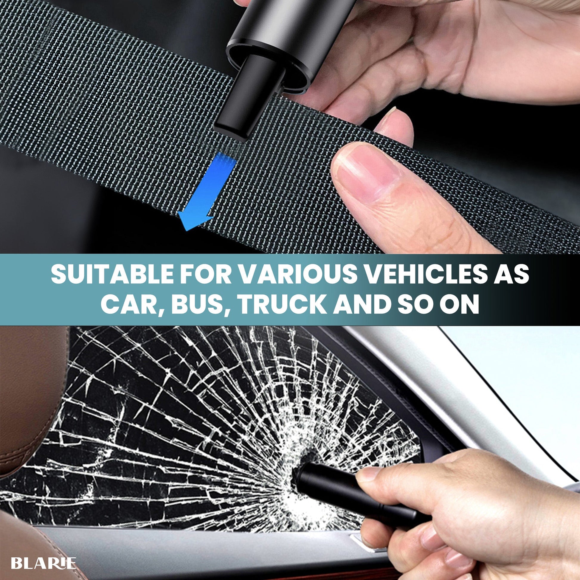 Anodized Aluminum Window Breaker Car Escape Tool