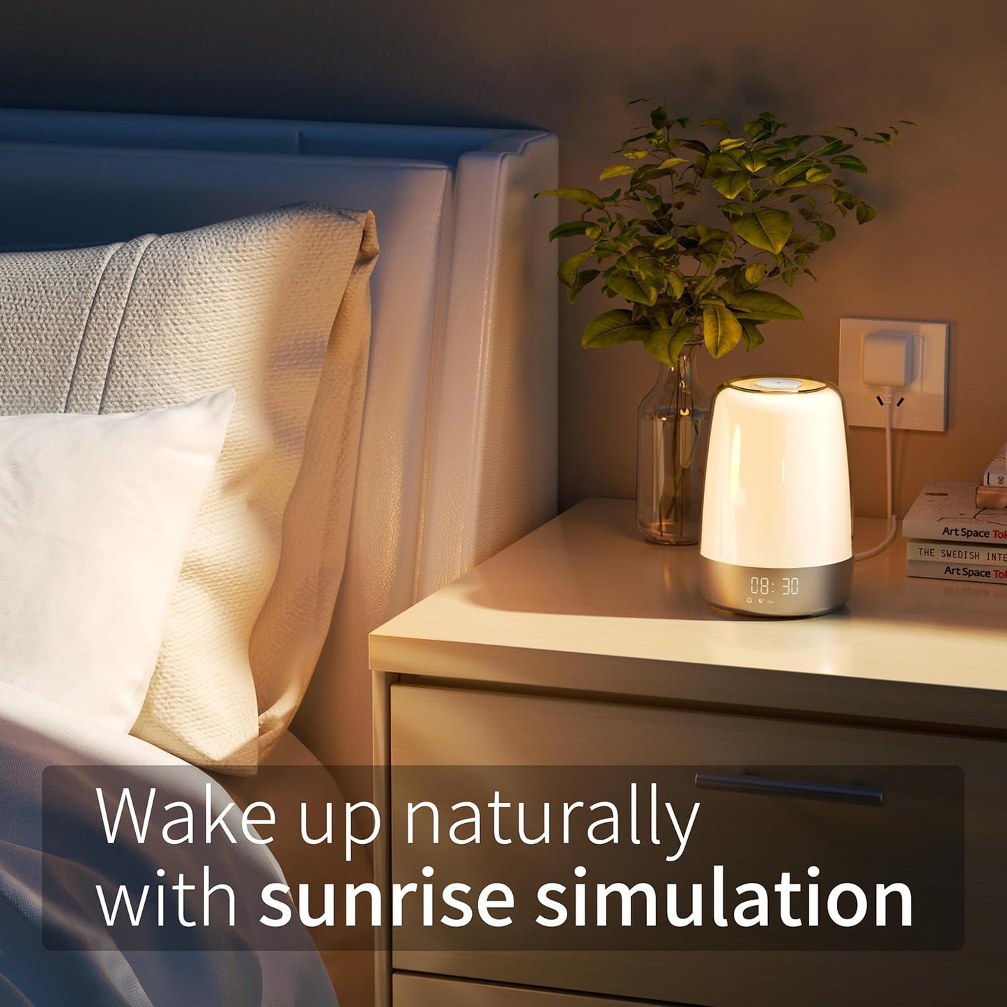 Minimalist Dimmable LED Clock Wake-Up Light