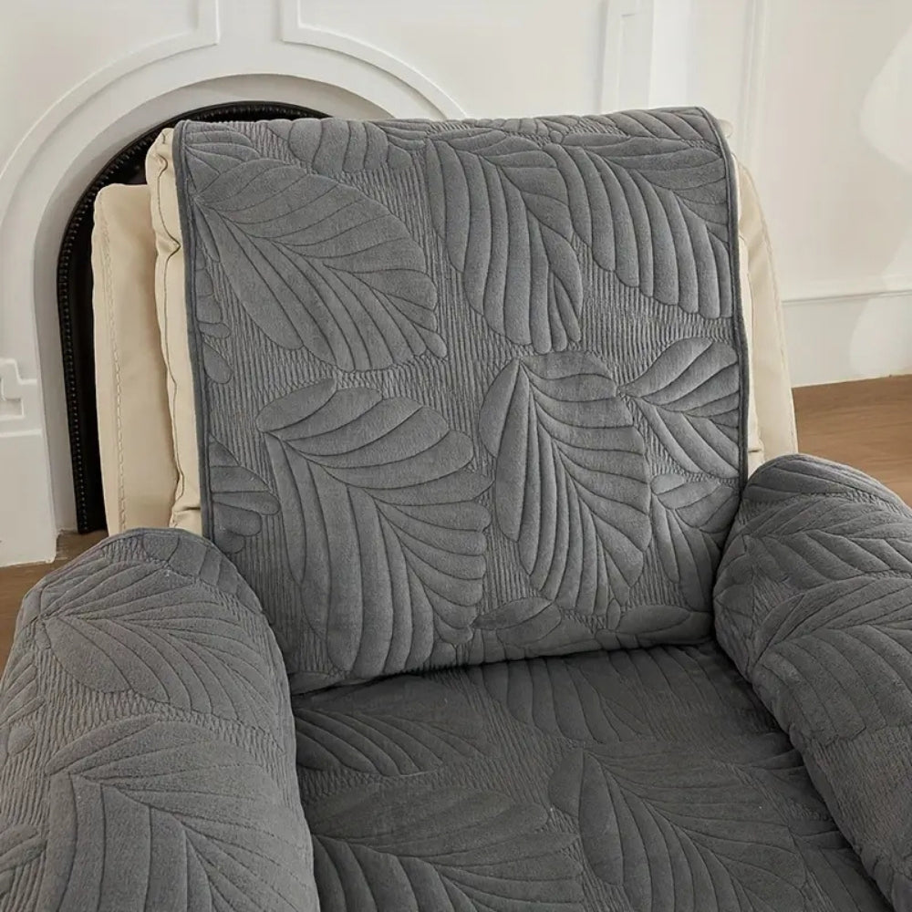 Quilted Velvet Padded Recliner Cover