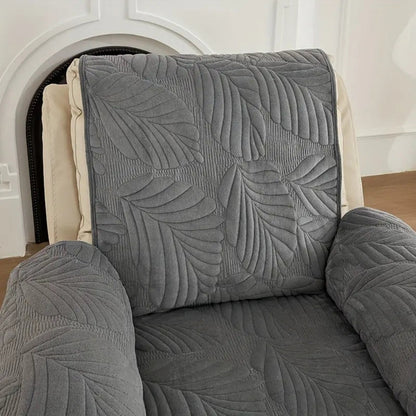 Quilted Velvet Padded Recliner Cover