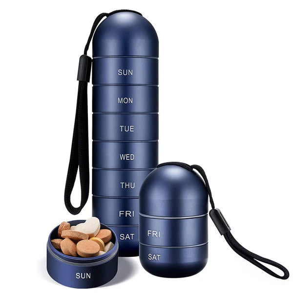 Anodized Aluminium Stackable Pill Organizer