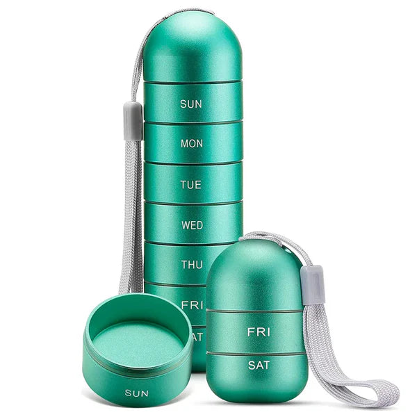 Anodized Aluminium Stackable Pill Organizer