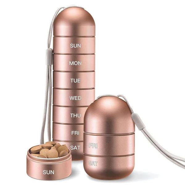 Anodized Aluminium Stackable Pill Organizer