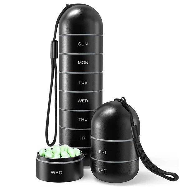 Anodized Aluminium Stackable Pill Organizer