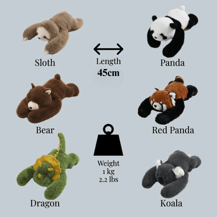 Faux Fur Long Floppy Arms Plush Sloth