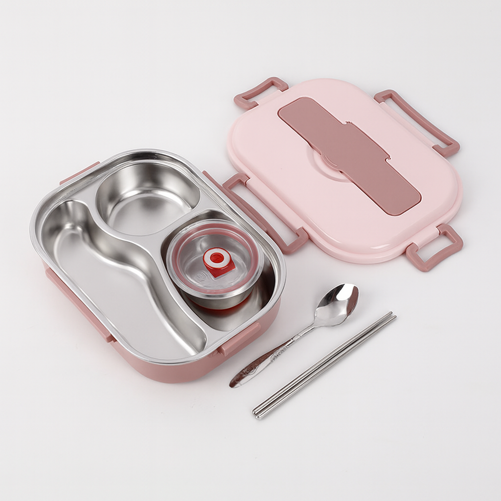Stainless Steel Removable Tray Bento Lunch Box