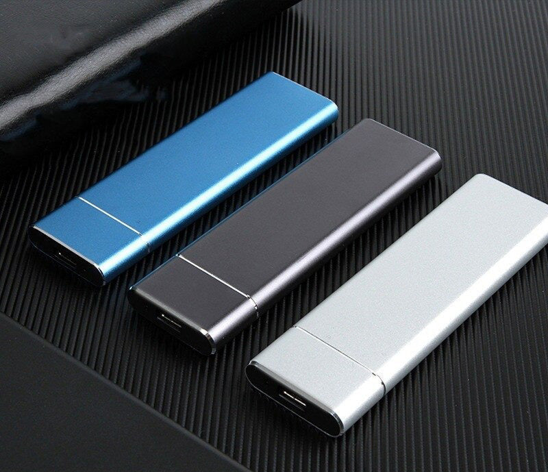 Minimalist Anodized Aluminum Slim USB-C Portable SSD