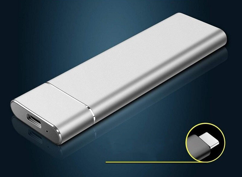 Minimalist Anodized Aluminum Slim USB-C Portable SSD