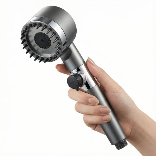 Brushed Stainless High Pressure Filtered Shower Head