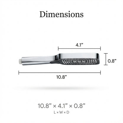 Minimalist Chrome Silicone Nozzles Handheld Shower Head