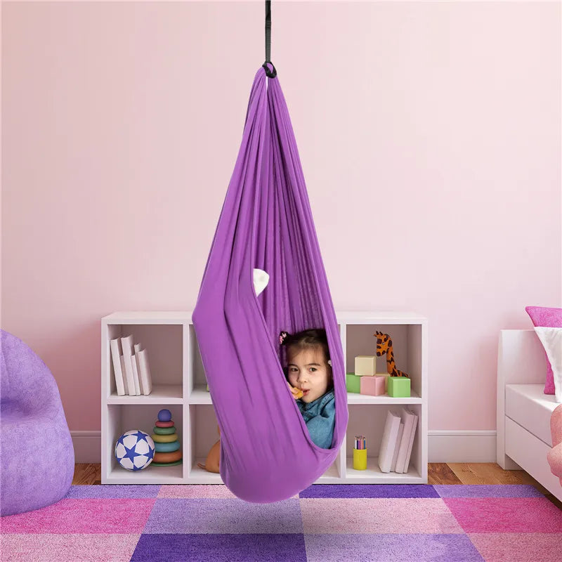 Stretch Knit Cocoon Hanging Pod Swing