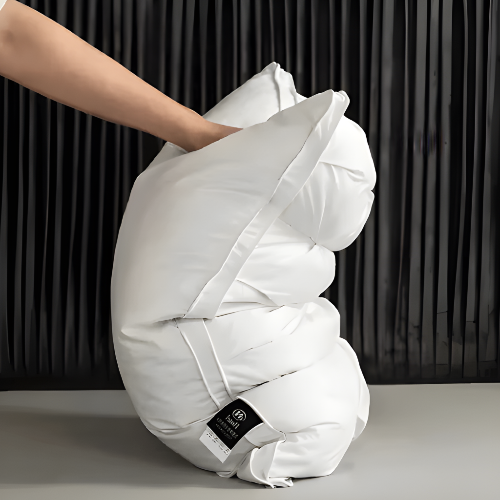 Down-Filled Minimalist Tufted Bed Pillow