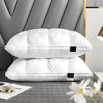 Down-Filled Minimalist Tufted Bed Pillow