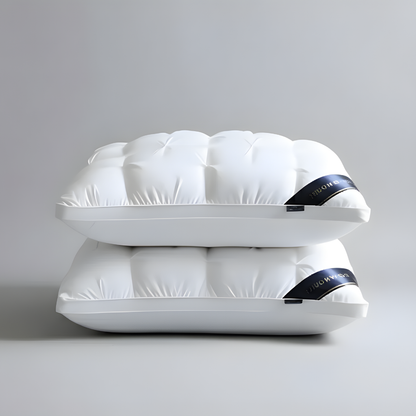 Down-Filled Minimalist Tufted Bed Pillow