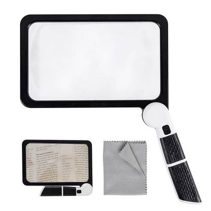Minimalist Lighted Rectangular Handheld Magnifier
