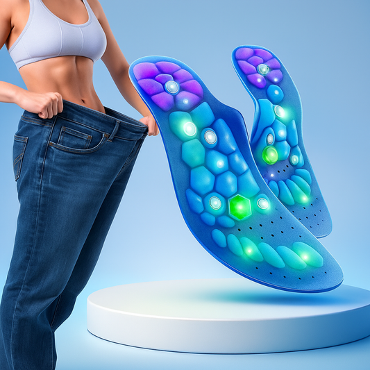 Contoured Magnetic Gel Orthopedic Shoe Insoles