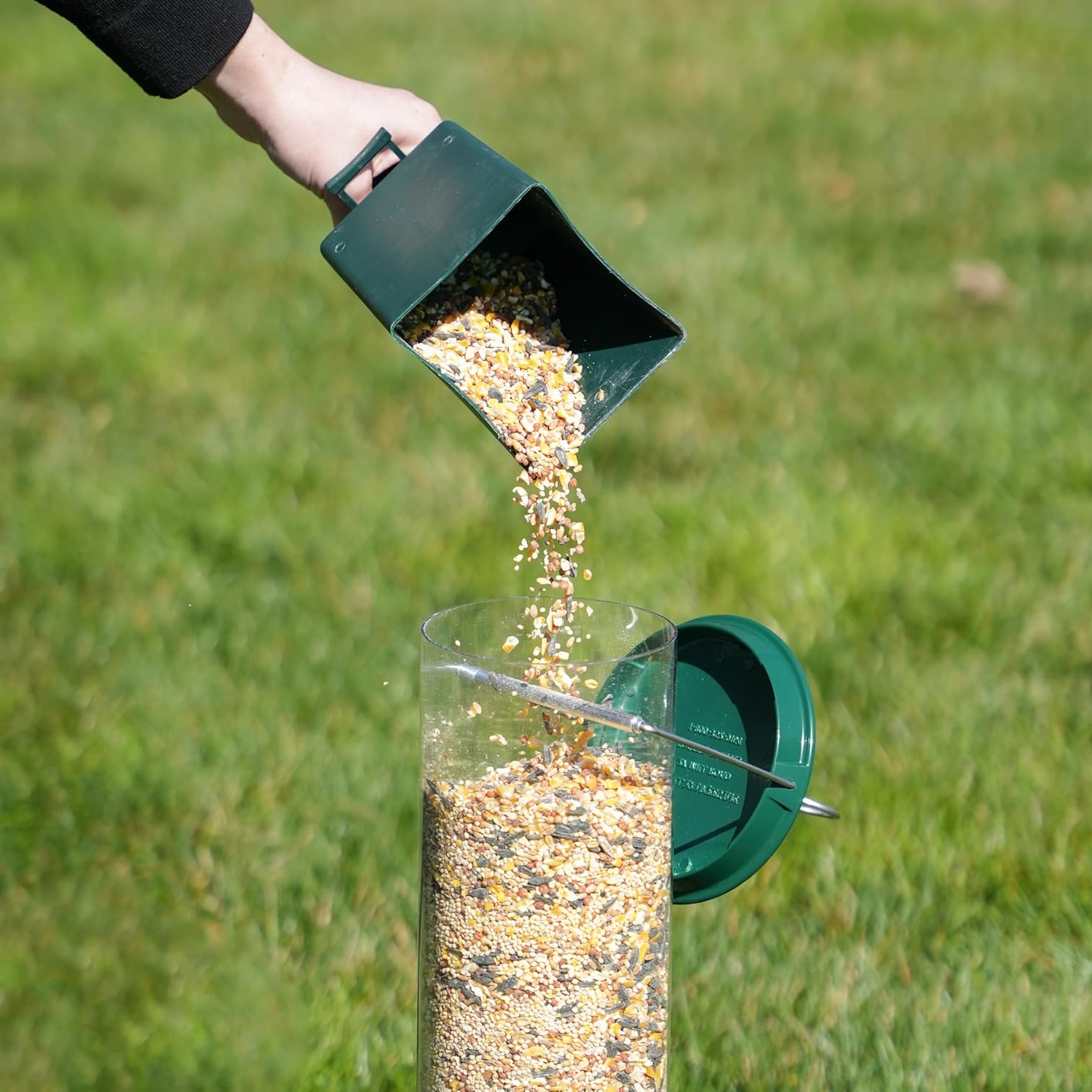 Powder-Coated Metal Multi-Port Tube Bird Feeder