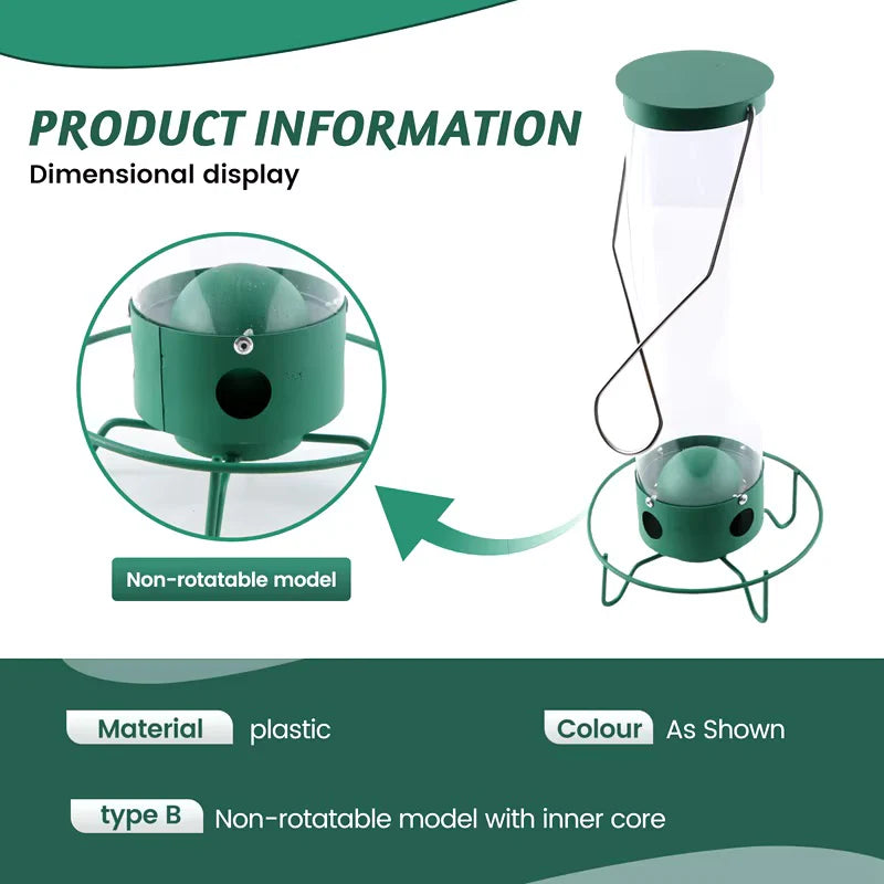 Powder-Coated Metal Multi-Port Tube Bird Feeder