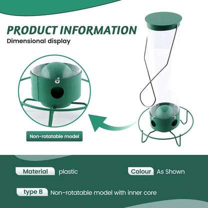 Powder-Coated Metal Multi-Port Tube Bird Feeder