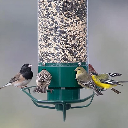 Powder-Coated Metal Multi-Port Tube Bird Feeder