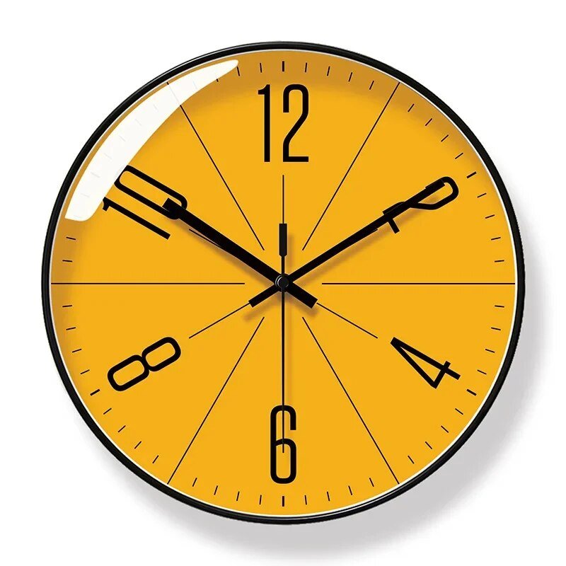 Metal Frame Oversized Numerals Wall Clock